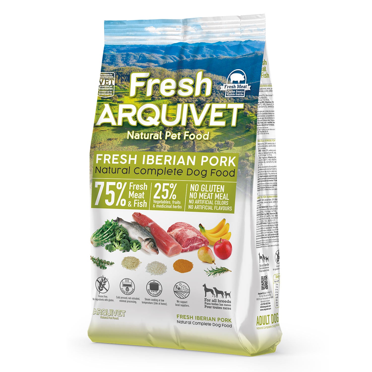 arquivet-fresh-porc-ib-rique-aliment-chien-2-5-kg image 1