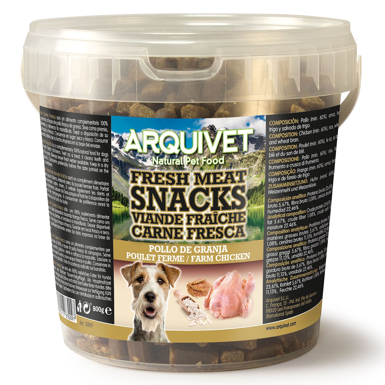 arquivet-poulet-fermier-semi-humide-friandise-chien-300-gr image 2