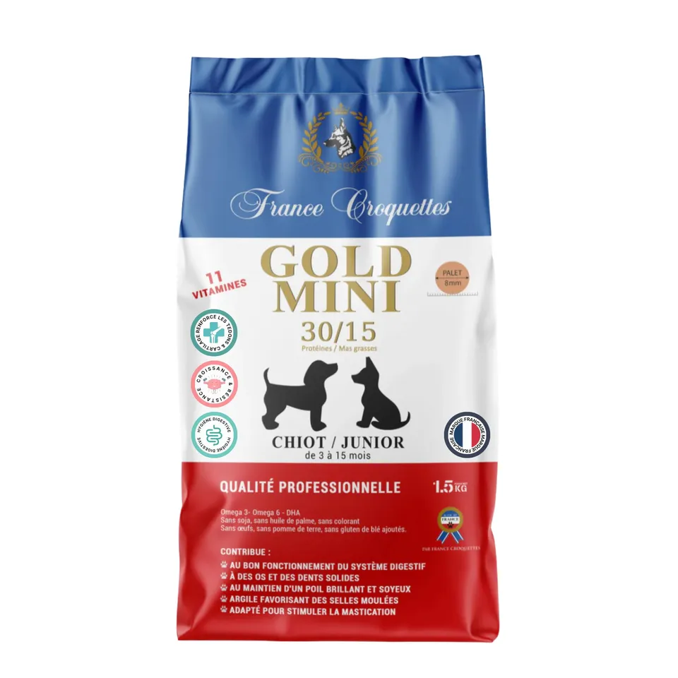 france-croquettes-gold-mini-chiot-junior-30-15-croquettes-3-kg image 1