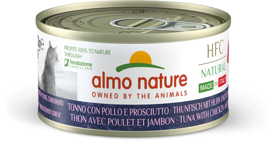 almo-nature-hfc-p-t-e-chat-thon-poulet-jambon-24x70g image 1