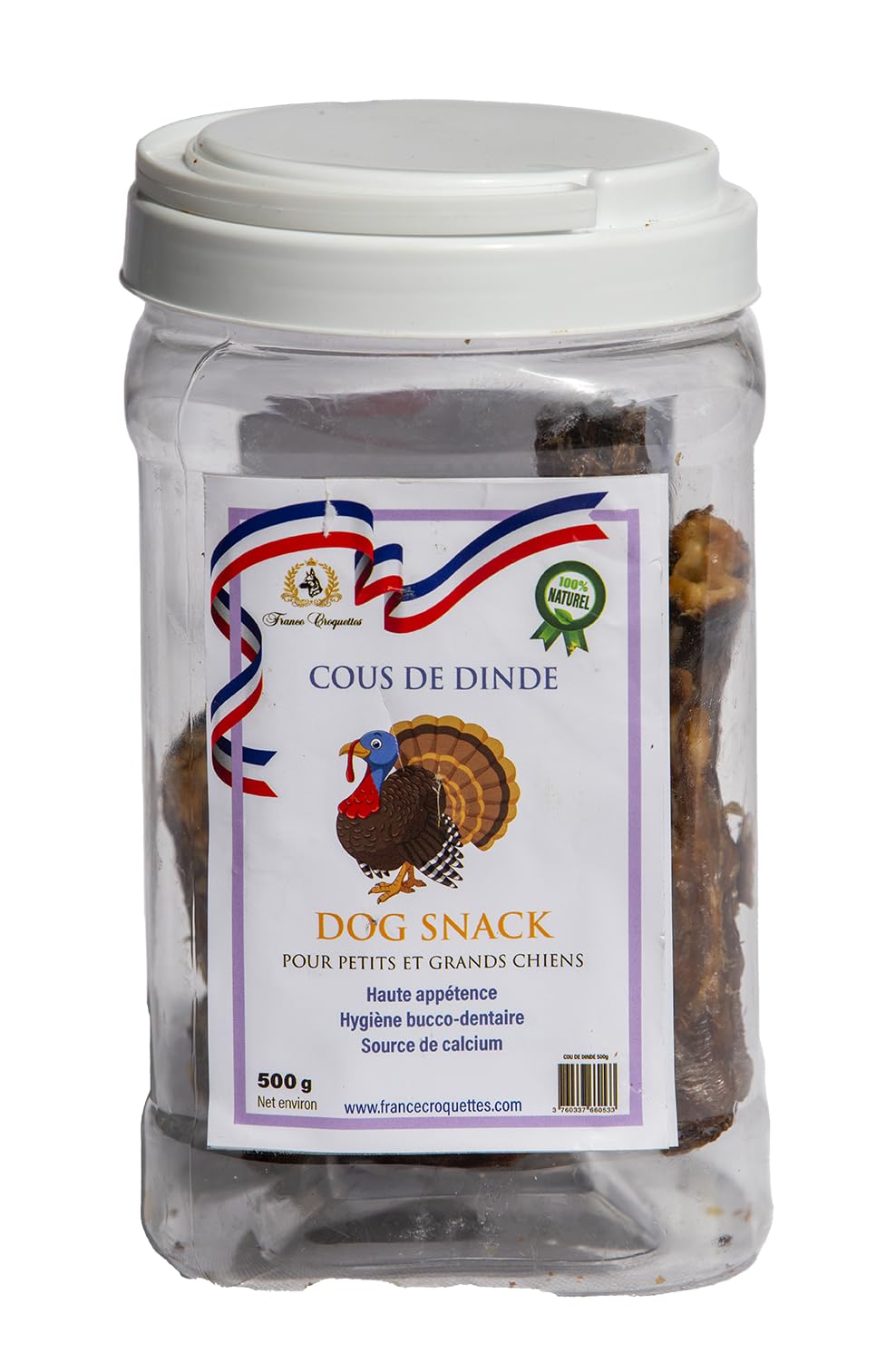 france-croquettes-cous-de-dinde-friandises-chien-1-kg image 1