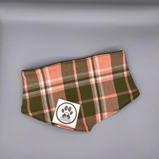 carabidule-les-douillets-bandana-chien-carreaux-rose-taille-m image 1