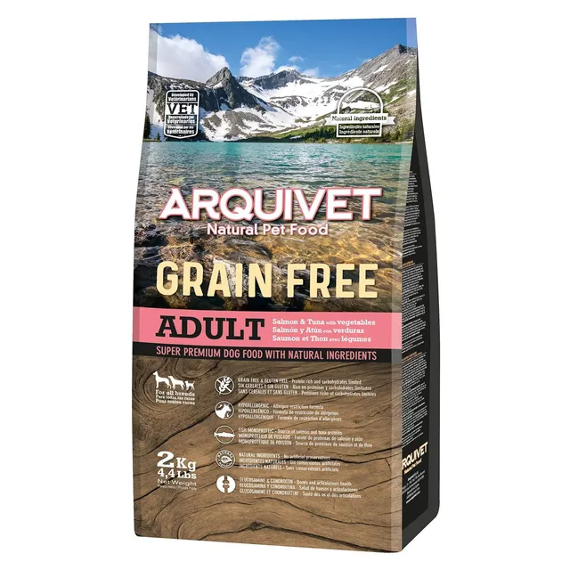 arquivet-grain-free-croquettes-chien-saumon-thon-2-kg image 1