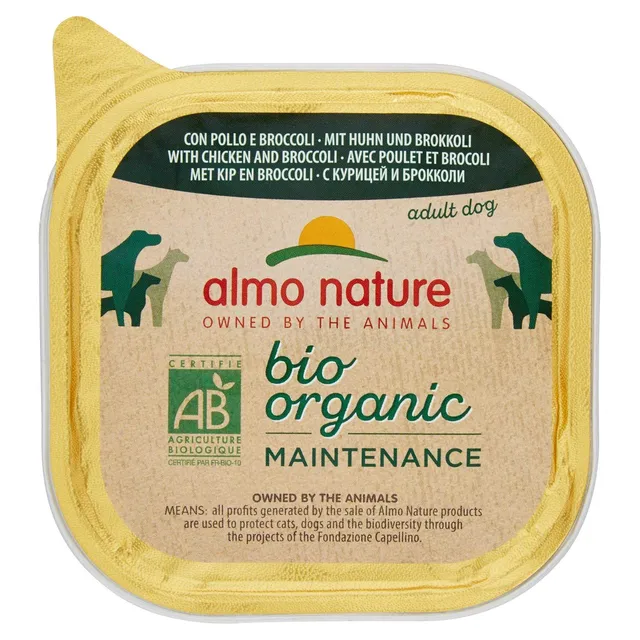 almo-nature-bio-organic-p-t-chien-poulet-brocoli-9x300g-bio image 1