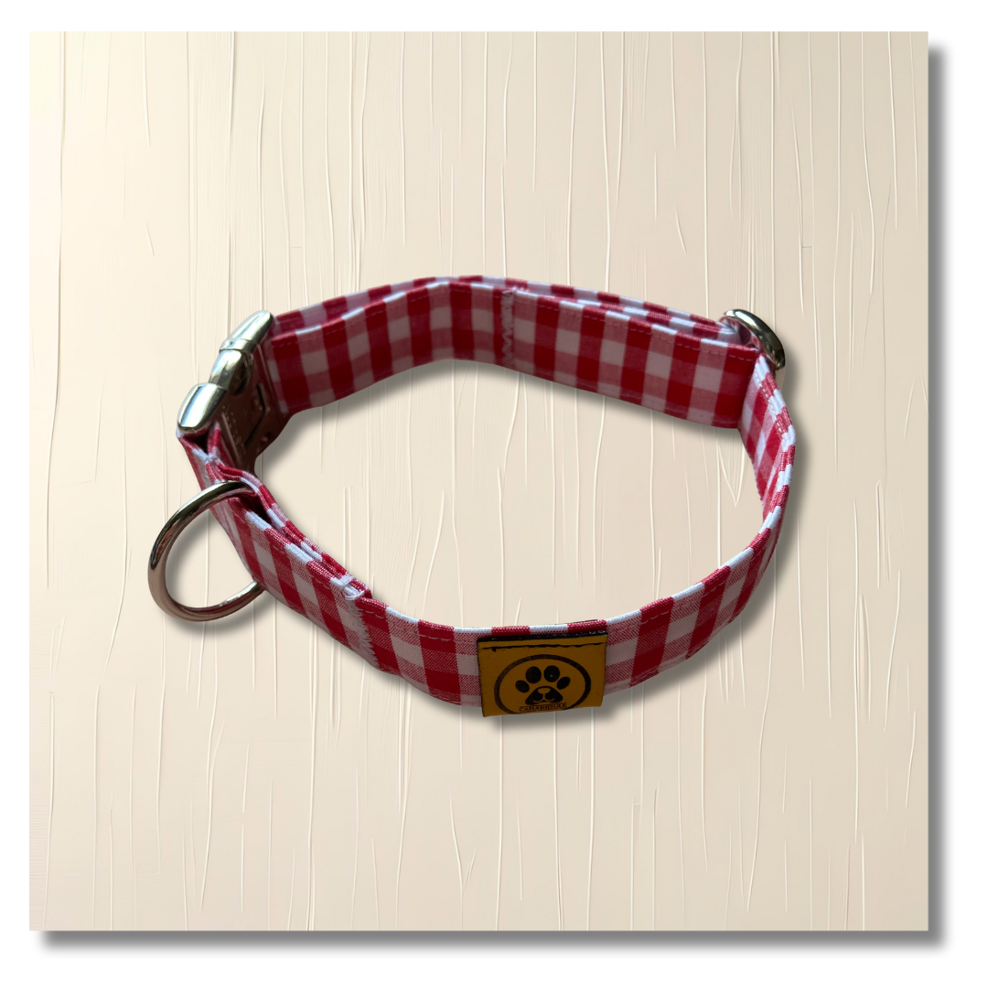 carabidule-colliers-collier-chien-carreaux-rouge-r-glable-28-40-cm image 2