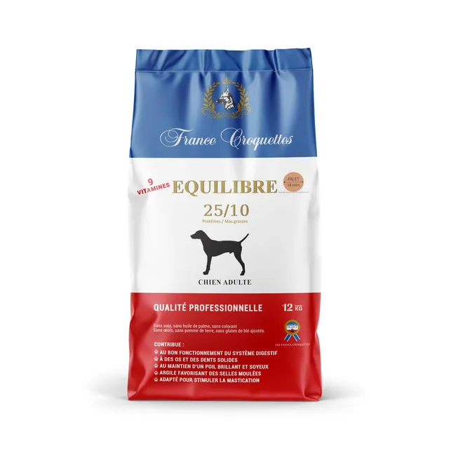 france-croquettes-equilibre-25-10-croquettes-chien-12-kg-adulte image 1