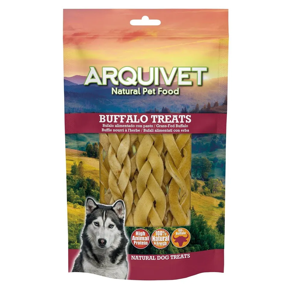 arquivet-tresse-buffle-friandise-chien-100-g-5x12-cm-prot-ines image 1