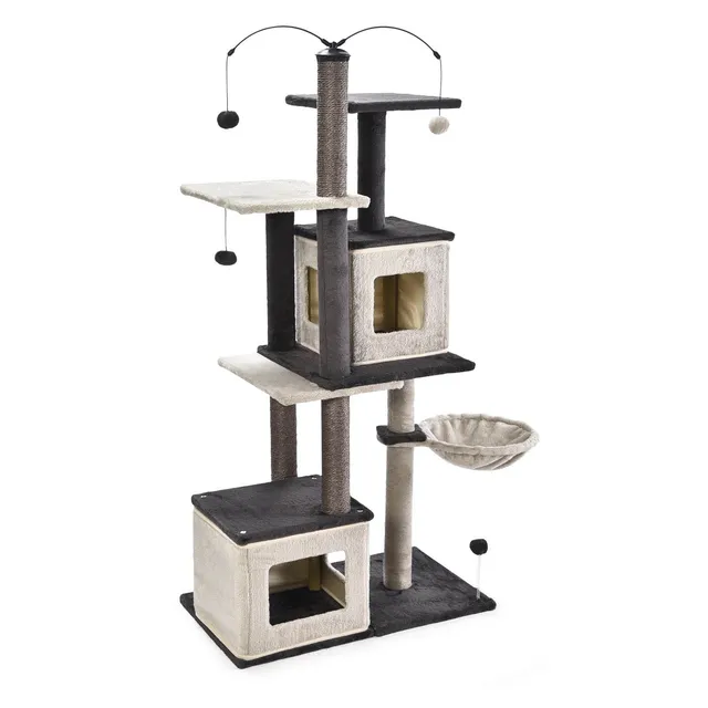 arquivet-mobility-arbre-chat-3-niveaux-138-cm-beige image 1