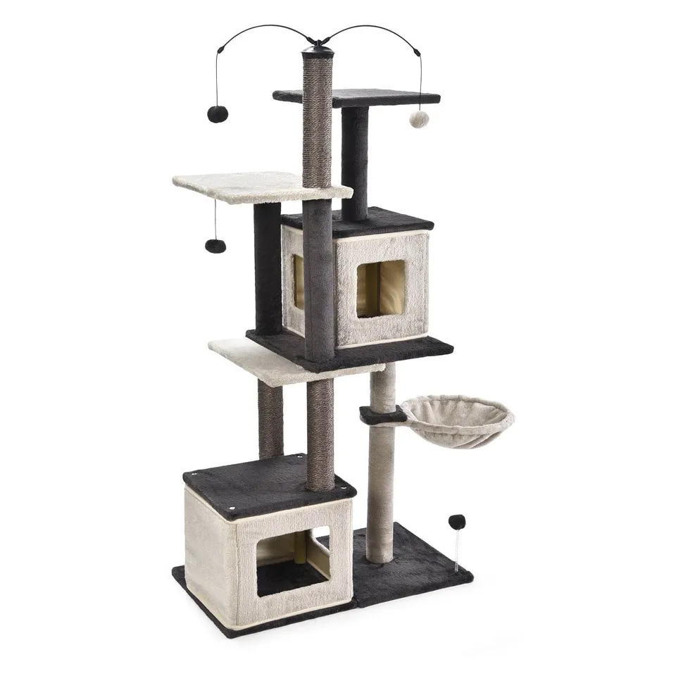 arquivet-mobility-arbre-chat-3-niveaux-138-cm-beige image 1