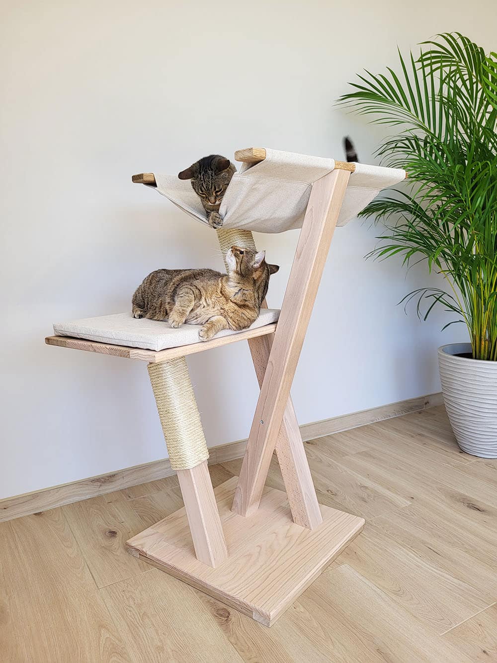 chat-perch-arbre-chat-en-bois-ib-ris-hamac-105-cm image 1