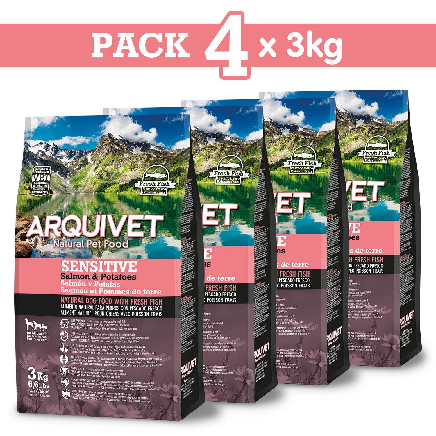 arquivet-super-premium-croquette-chien-saumon-3-kg image 3
