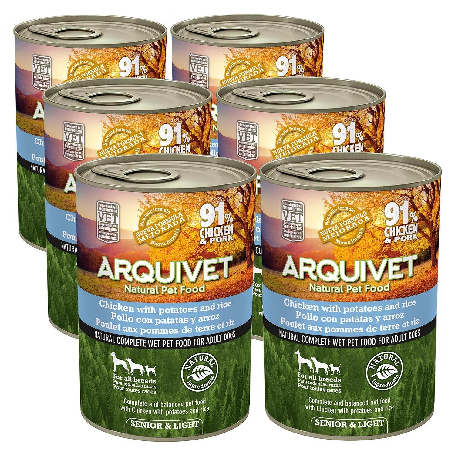 arquivet-senior-light-p-t-e-chien-poulet-porc-400-g image 4