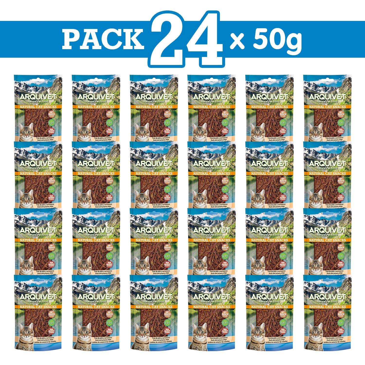 arquivet-lamelles-canard-crevettes-chat-50-g-naturel image 3