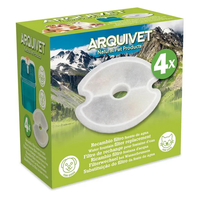 arquivet-filtres-fontaine-eau-chat-rechange-x4-charbon image 1