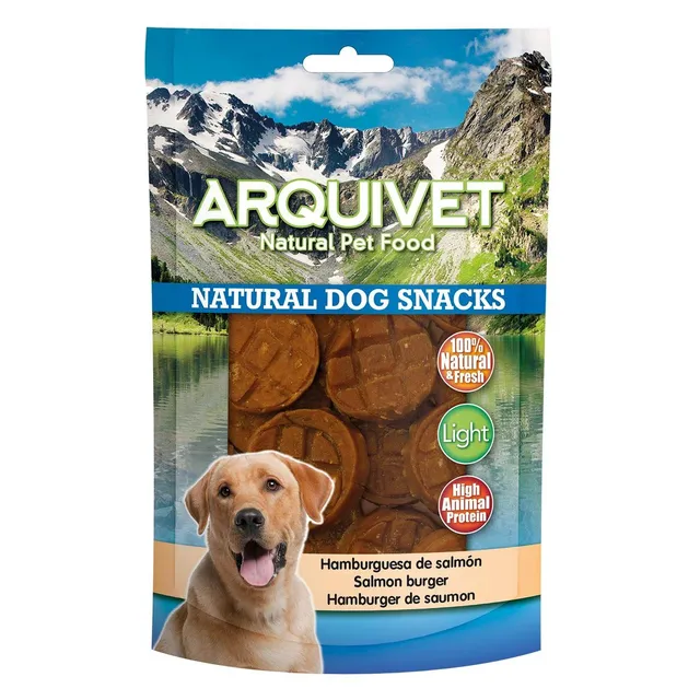 arquivet-snacks-burger-saumon-friandise-chien-100-g-light image 1