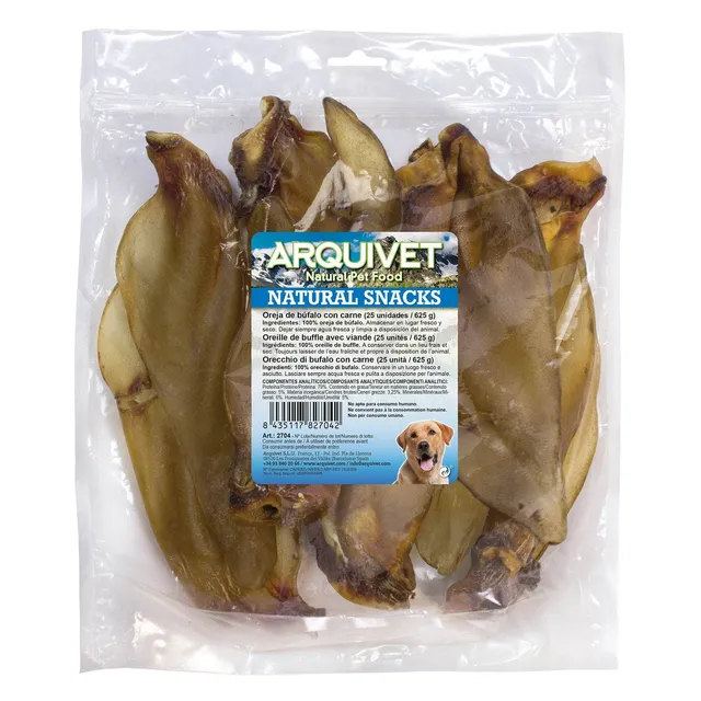 arquivet-oreille-de-buffle-friandise-chien-sachet-25-viandes image 1