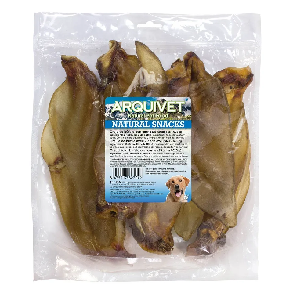 arquivet-oreille-de-buffle-friandise-chien-sachet-25-viandes image 1