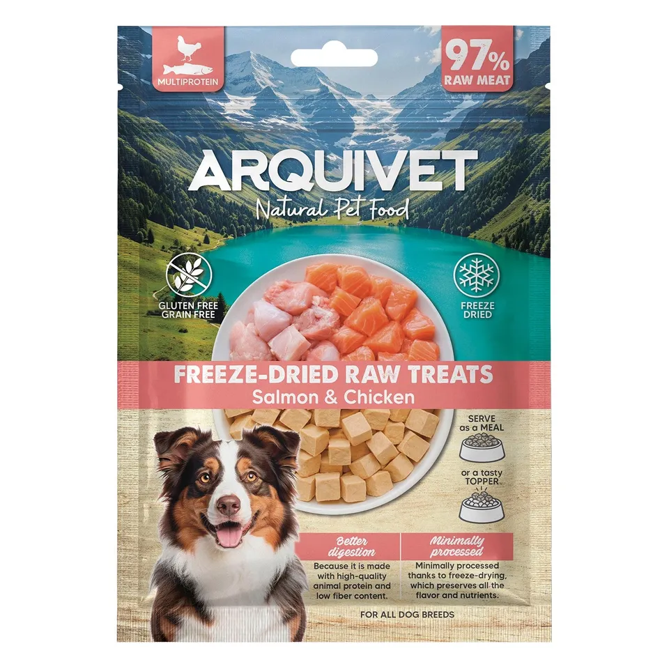 arquivet-friandises-lyophilis-es-saumon-poulet-50-gr-crues image 1