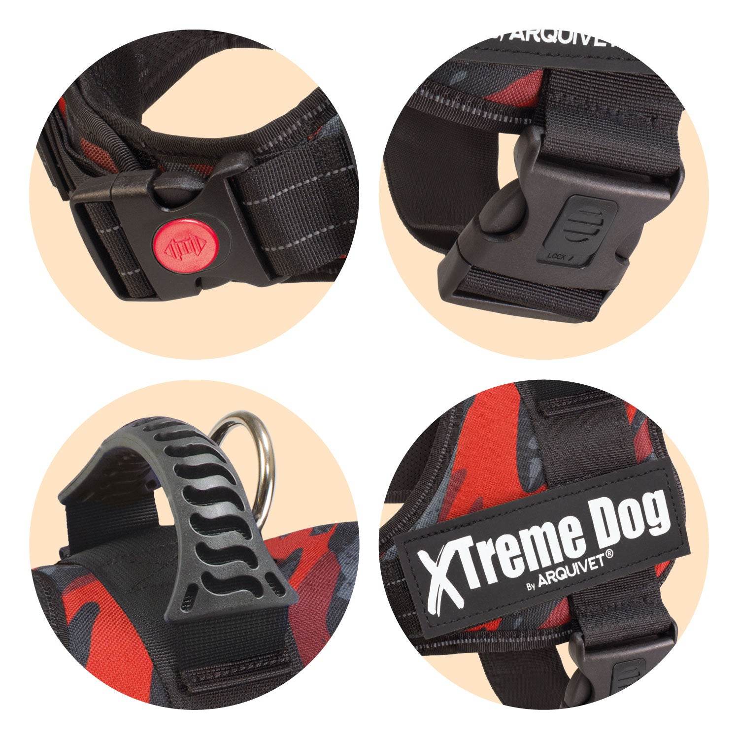 arquivet-xtreme-harnais-chien-camouflage-rouge-taille-m image 2
