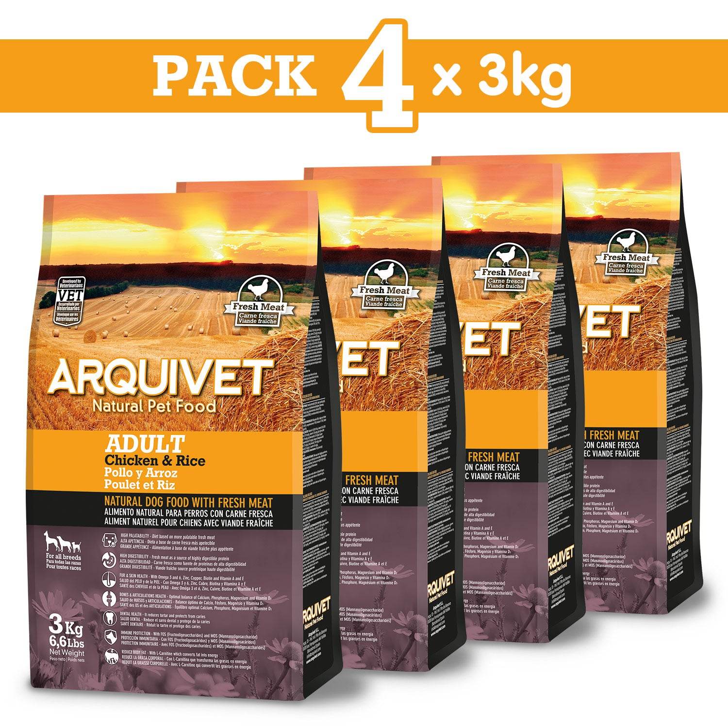arquivet-super-premium-croquettes-chien-poulet-riz-3-kg image 5