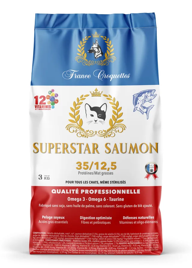france-croquettes-super-star-saumon-friandises-chat-3-kg image 1