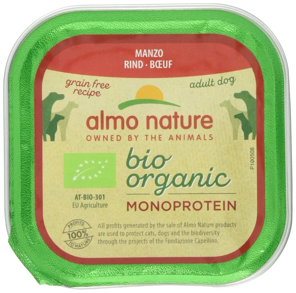 almo-nature-bio-organic-p-t-e-chien-boeuf-11x150g-bio image 1