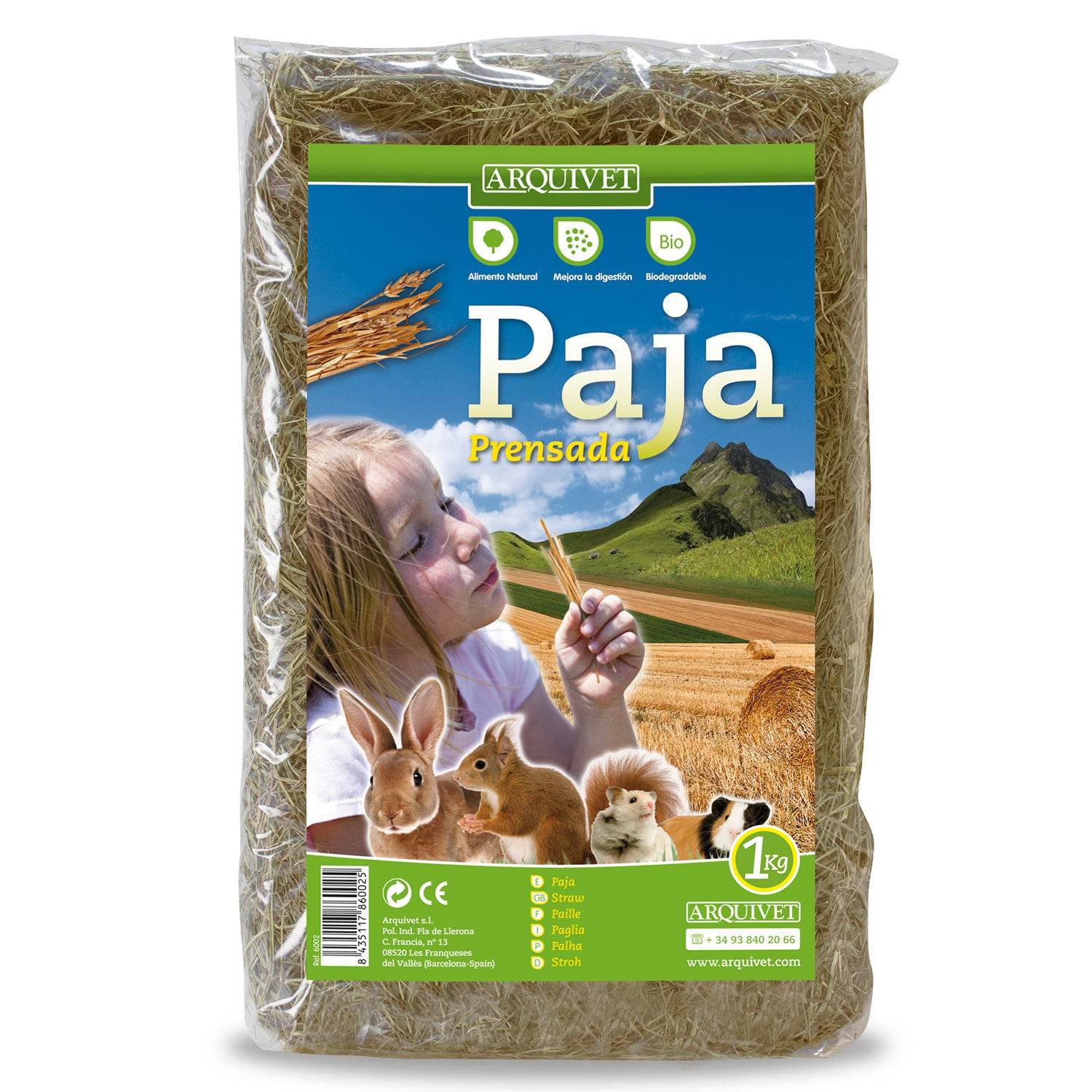 arquivet-paille-press-e-rongeur-liti-re-foin-1-kg image 1