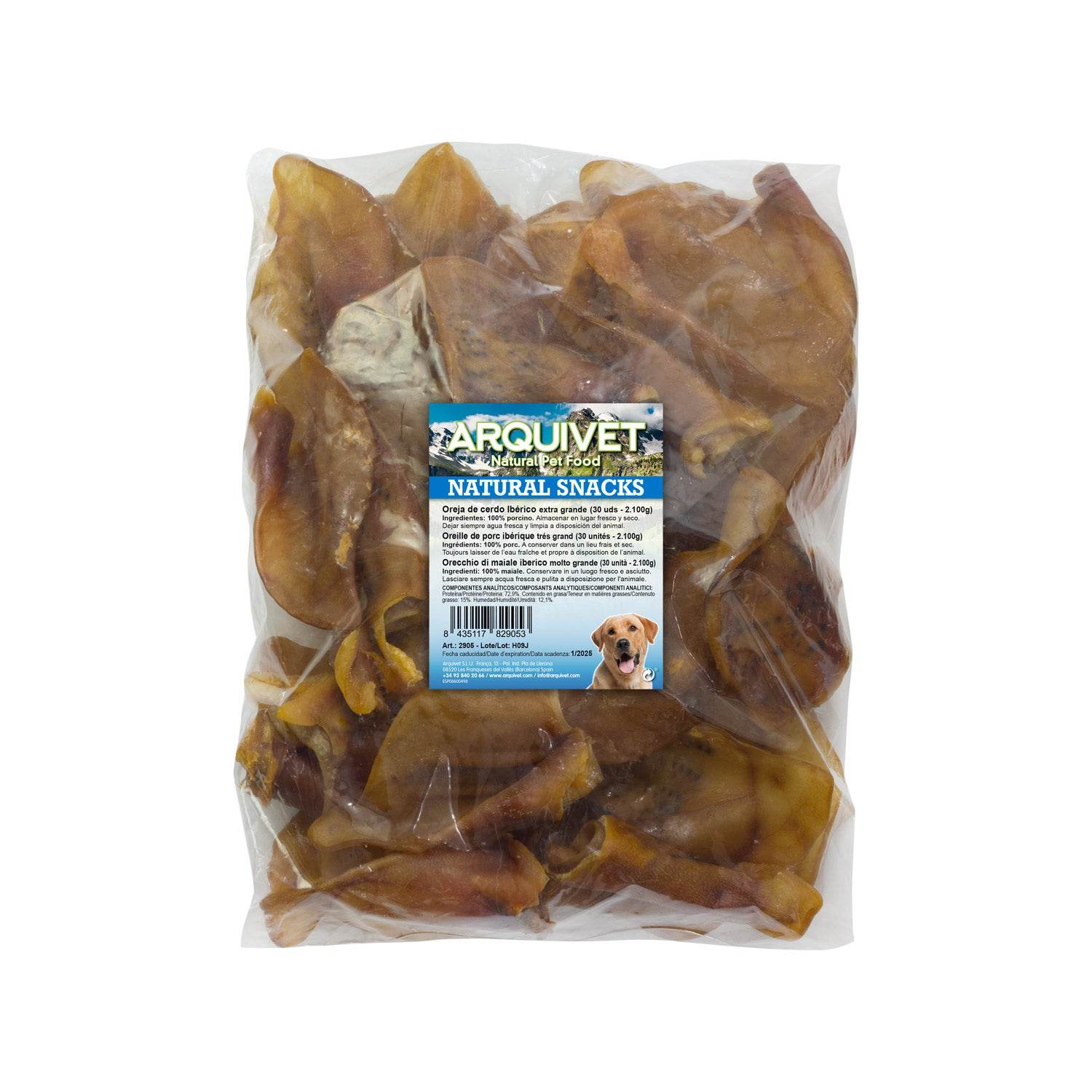 arquivet-oreilles-porc-ib-rique-friandise-chien-moyen-30g image 6