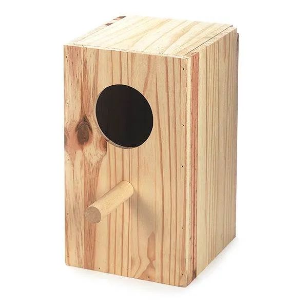 arquivet-nid-perroquet-bois-naturel-25x25x40-cm image 1