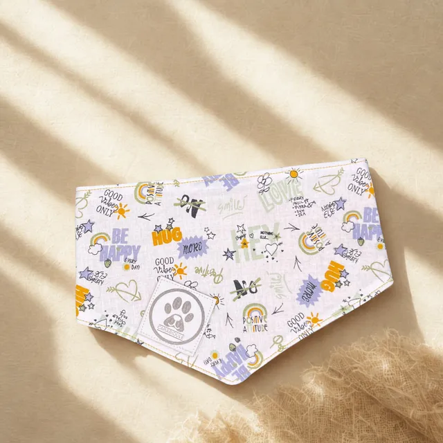 carabidule-les-l-gers-bandana-chien-messages-moutarde-taille-m image 1