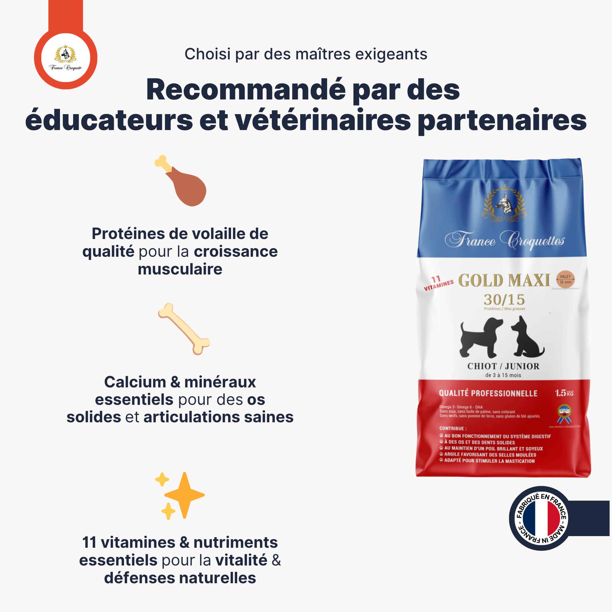 france-croquettes-gold-maxi-chiot-30-15-croquettes-chiot-om-ga-3 image 2