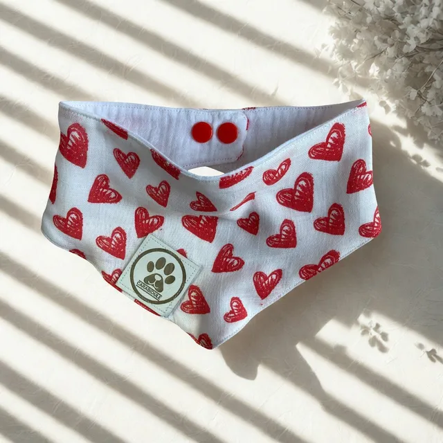carabidule-bandana-love-chien-coton-taille-m-limit image 1