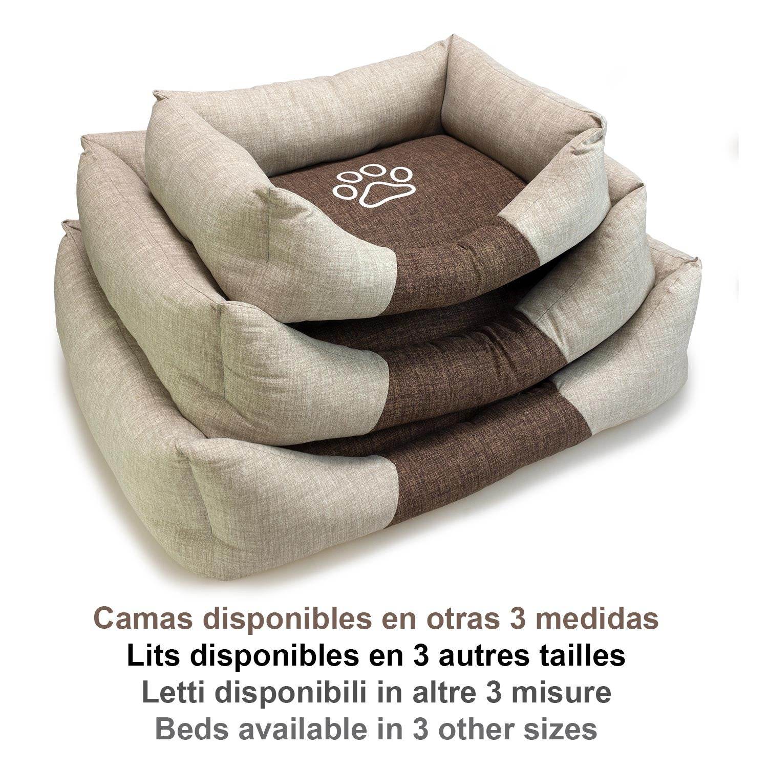 arquivet-panier-chien-carr-marron-beige-patte-70x55-cm image 3