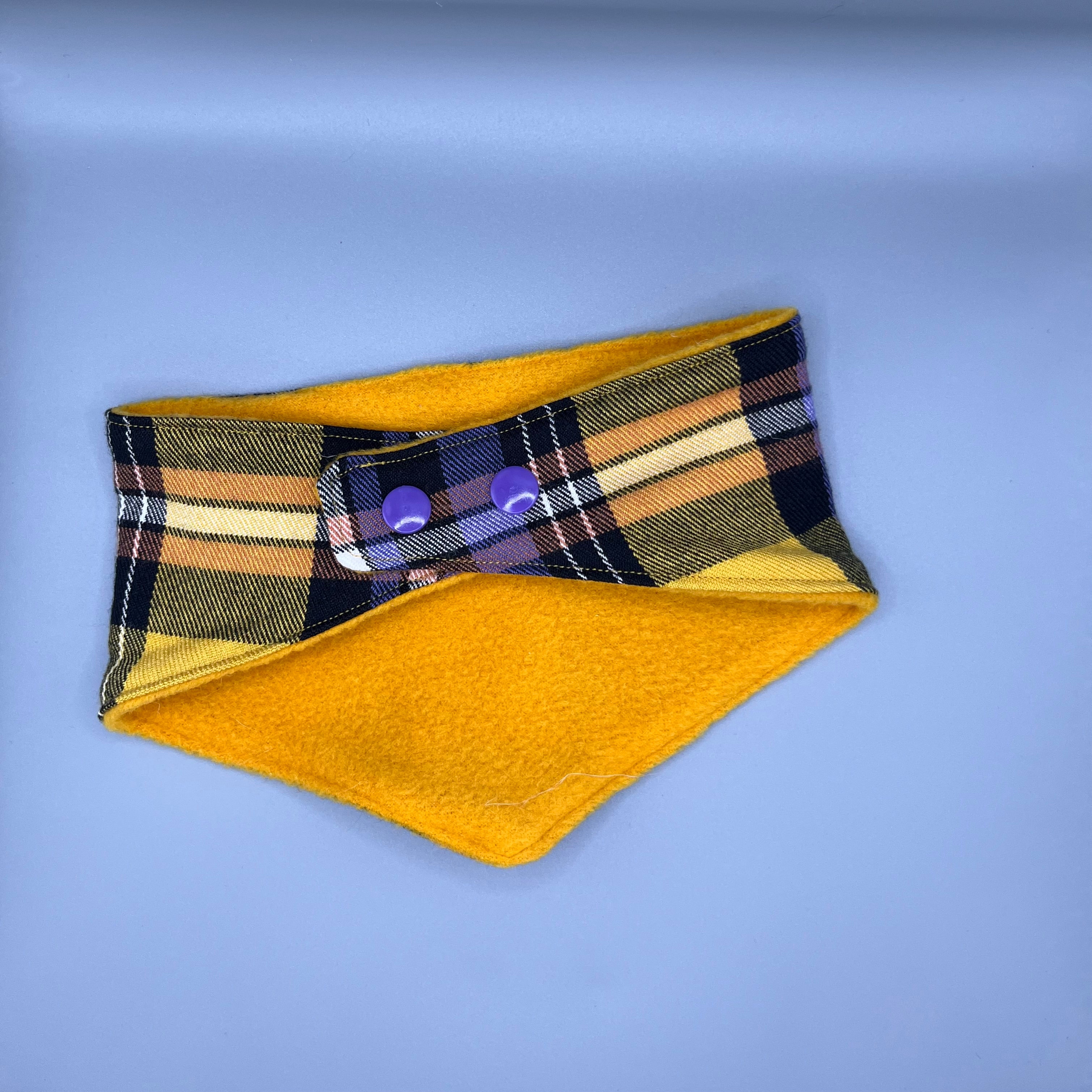 carabidule-les-douillets-carreaux-moutarde-bandana-polaire-m image 2
