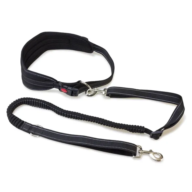 arquivet-ceinture-canicross-laisse-noire-120-150-cm image 1