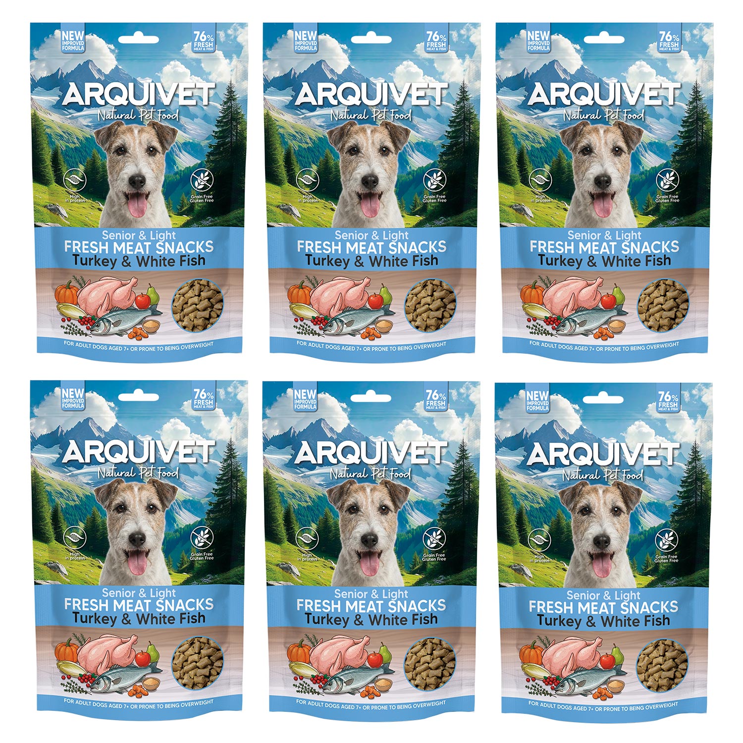 arquivet-senior-light-dinde-poisson-friandise-chien-300-g image 7