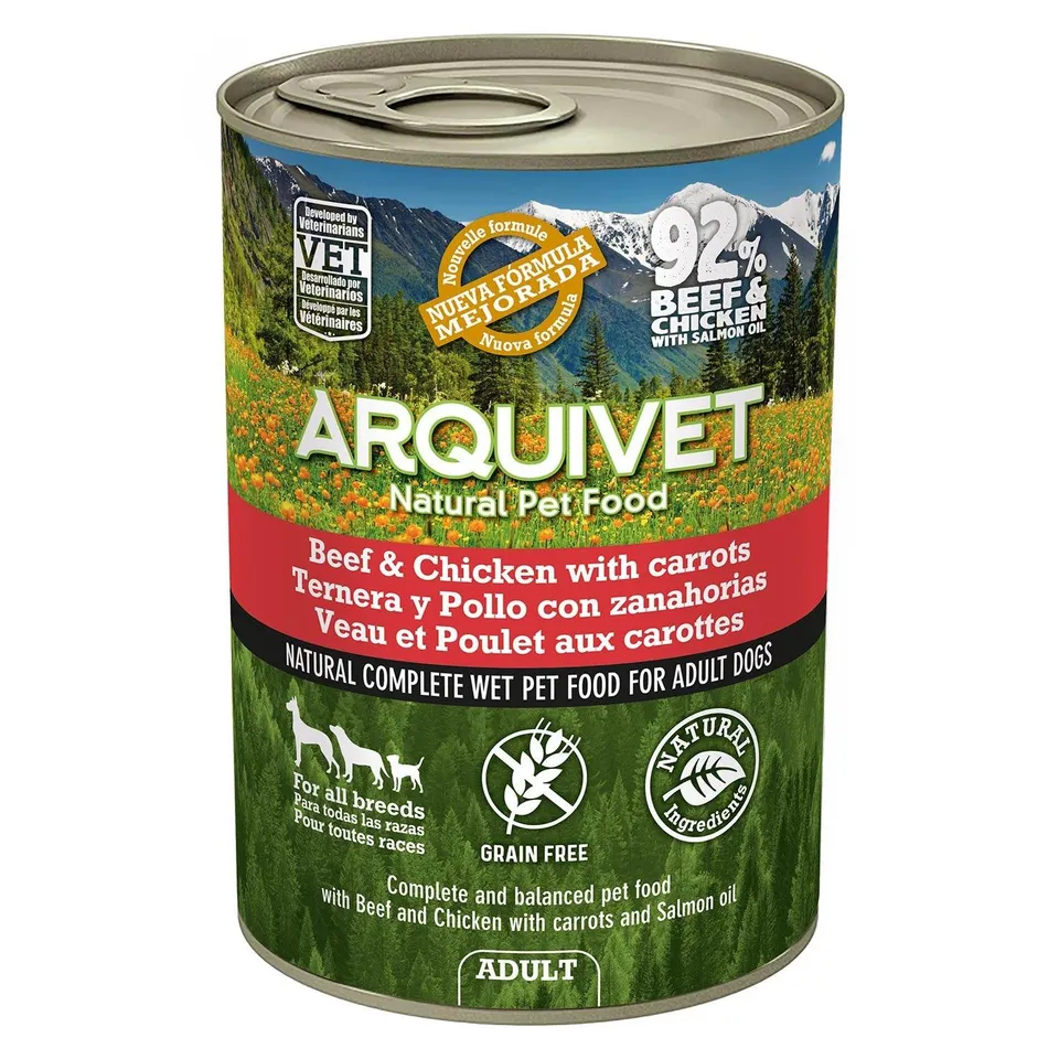 arquivet-p-t-e-chien-b-uf-poulet-carotte-400-g image 1