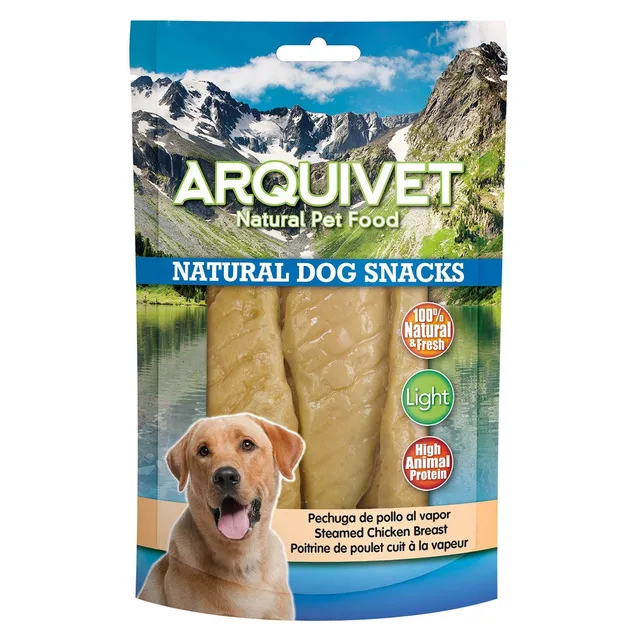 arquivet-blanc-poulet-vapeur-friandise-chien-100-g image 1