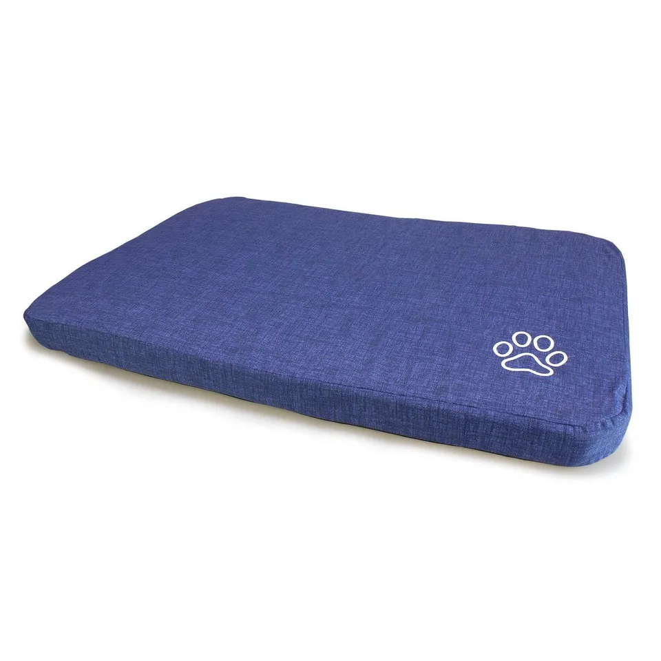 arquivet-tapis-chien-uni-patte-bleu-matelas-90x65x9-cm image 1