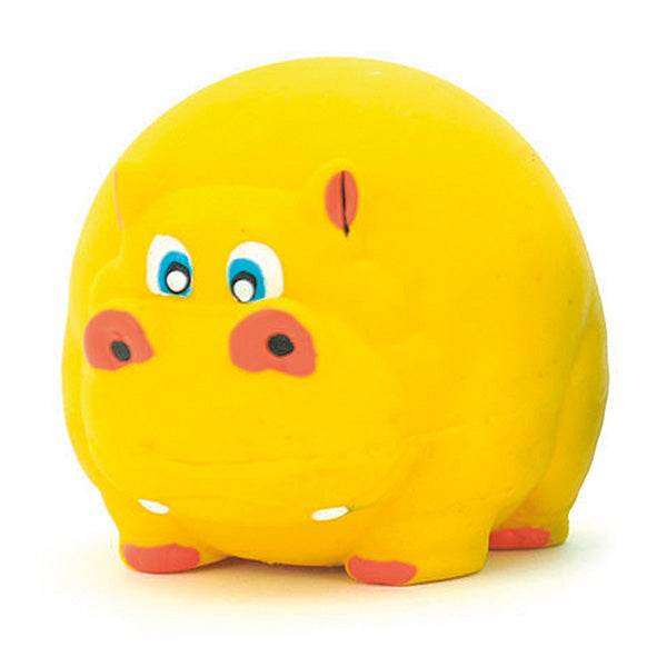 arquivet-hippo-jouet-chien-latex-hippopotame-jaune-pouet-7-cm image 1