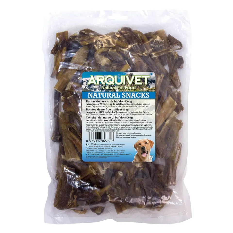 arquivet-dog-snacks-friandise-chien-tendons-de-buffle-500g image 1
