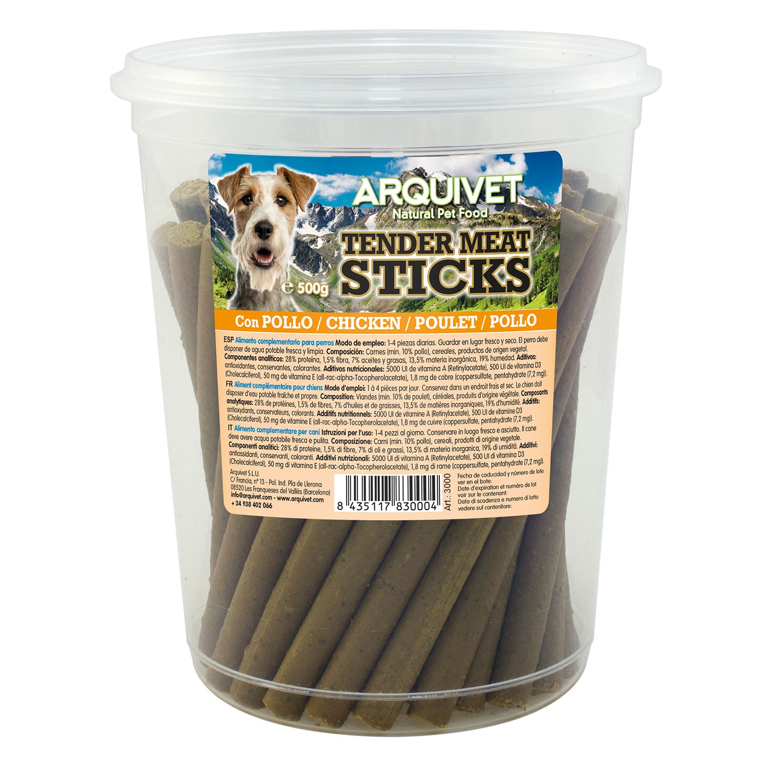 arquivet-chicken-sticks-friandise-chien-poulet-500-g image 1