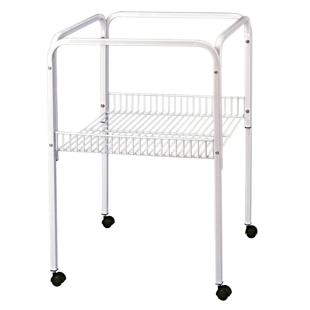 arquivet-support-cage-oiseau-ancona-blanc-48x48x70-5-cm-roulettes image 1