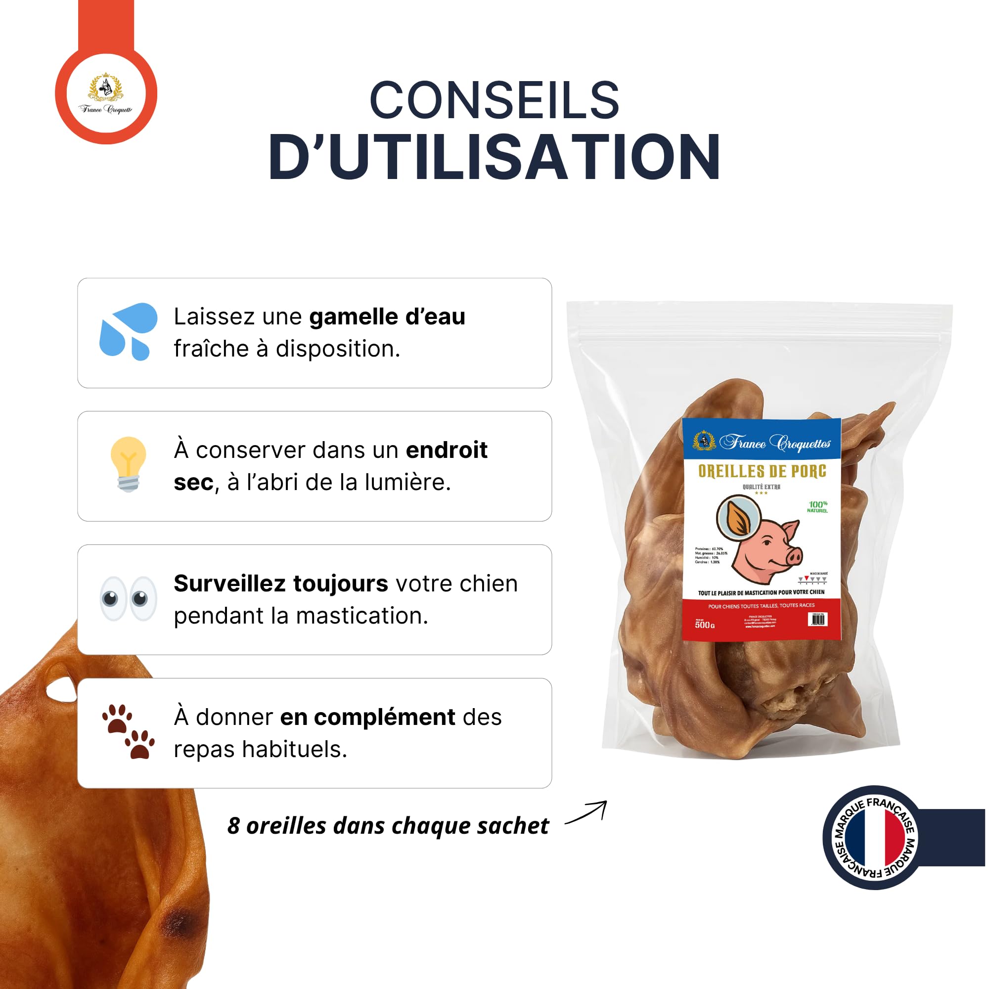 france-croquettes-friandises-oreille-porc-xxl-chien-500g image 7