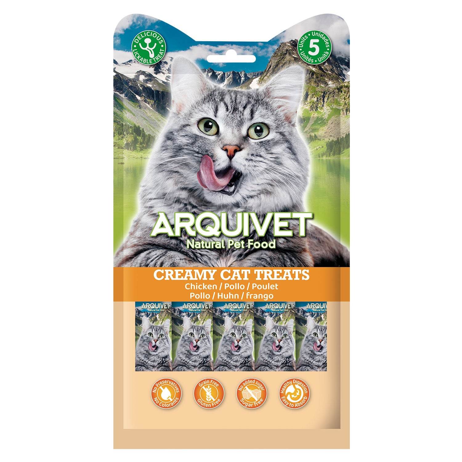 arquivet-creamy-friandise-chat-poulet-5x14-g image 1