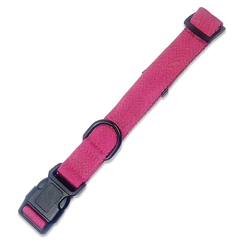 arquivet-collier-chien-rose-nylon-r-glable-35-50-cm image 1