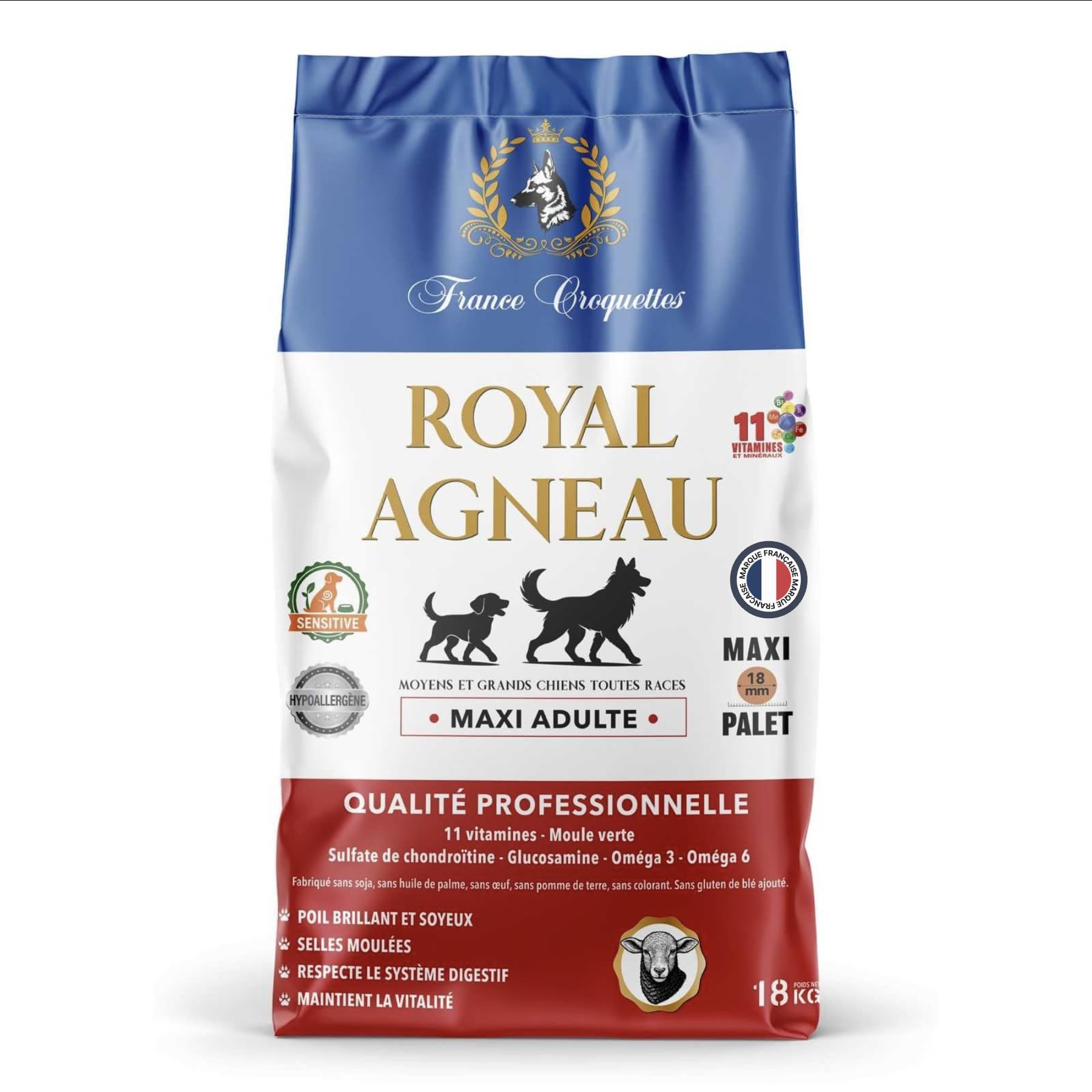 france-croquettes-royal-agneau-croquettes-agneau-18-kg-sans-bl image 1