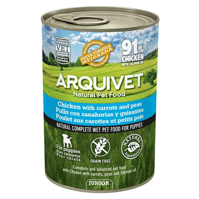 arquivet-p-t-e-chiot-poulet-carotte-400g-sans-c-r-ales image 1