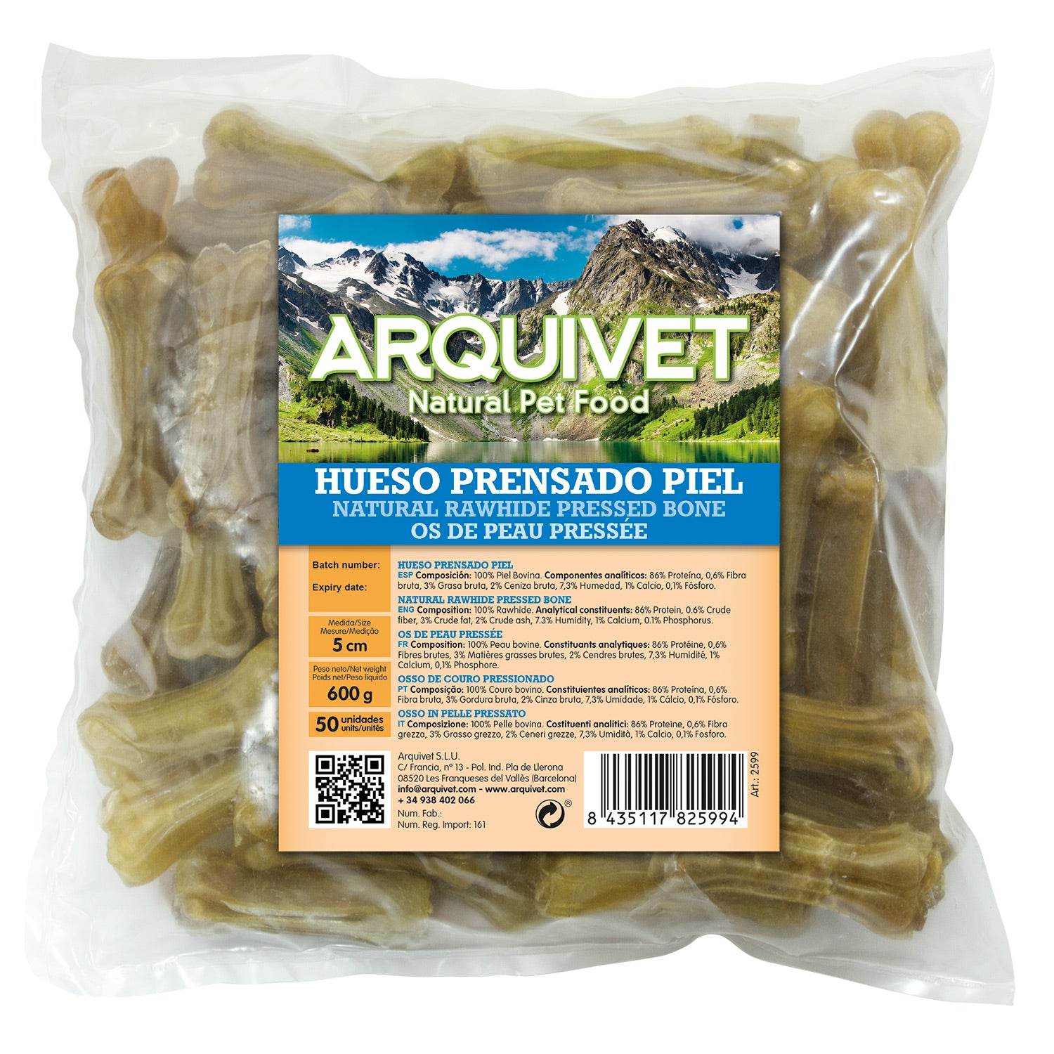 arquivet-os-chien-peau-press-e-8-cm-x8-pi-ces-b-uf image 2