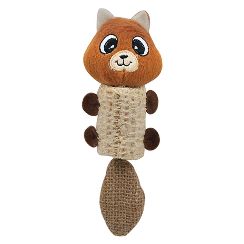 arquivet-jouet-chat-ours-orange-marron-peluche-16x5-cm image 1